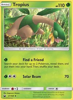 Tropius card from Celestial Storm, number 21/168