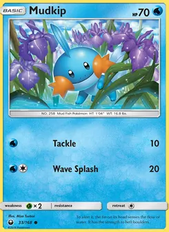 Mudkip card from Celestial Storm, number 33/168