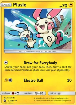 Plusle card from Celestial Storm, number 53/168