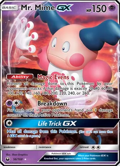 Mr. Mime GX card from Celestial Storm, number 56/168