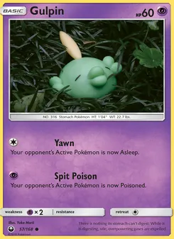 Gulpin card from Celestial Storm, number 57/168
