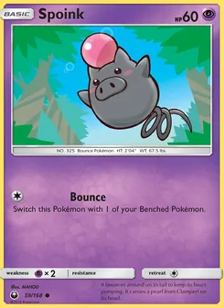 Spoink card from Celestial Storm, number 59/168