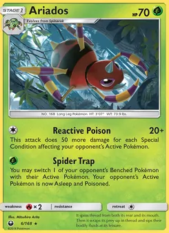 Ariados card from Celestial Storm, number 6/168
