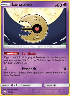 Lunatone card from Celestial Storm, number 61/168
