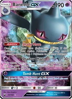 Banette GX card from Celestial Storm, number 66/168