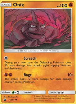 Onix card from Celestial Storm, number 71/168