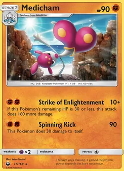 Medicham card from Celestial Storm, number 77/168