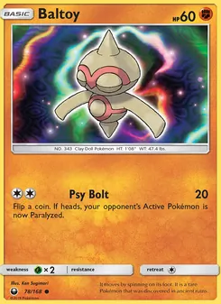 Baltoy card from Celestial Storm, number 78/168