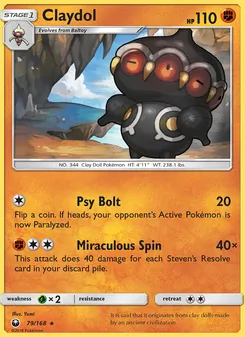 Claydol card from Celestial Storm, number 79/168