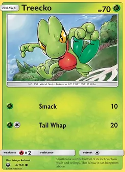Treecko card from Celestial Storm, number 8/168