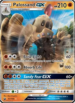 Palossand GX card from Celestial Storm, number 82/168
