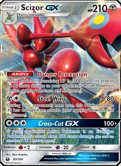 Scizor GX card from Celestial Storm, number 90/168