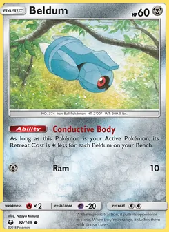 Beldum card from Celestial Storm, number 92/168
