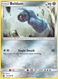 Beldum card from Celestial Storm, number 93/168