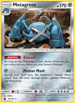 Metagross card from Celestial Storm, number 95/168