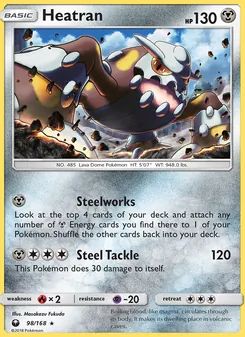 Heatran card from Celestial Storm, number 98/168