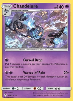Chandelure card from Lost Thunder, number 103/214
