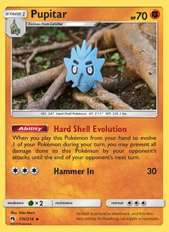 Pupitar card from Lost Thunder, number 116/214