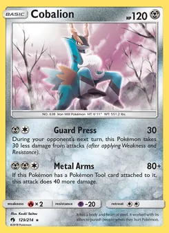 Cobalion card from Lost Thunder, number 129/214