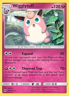 Wigglytuff card from Lost Thunder, number 134/214