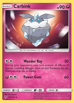 Carbink card from Lost Thunder, number 143/214