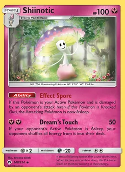Shiinotic card from Lost Thunder, number 148/214