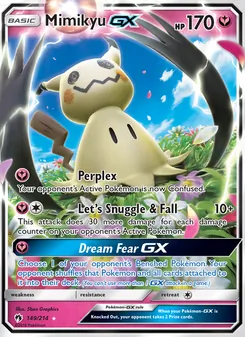 Mimikyu GX card from Lost Thunder, number 149/214