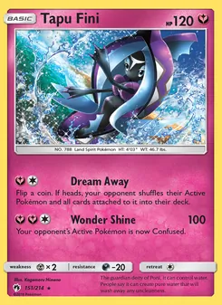 Tapu Fini card from Lost Thunder, number 151/214