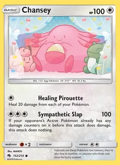 Chansey card from Lost Thunder, number 152/214