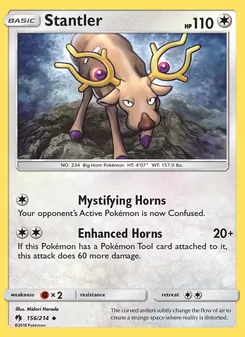 Stantler card from Lost Thunder, number 156/214