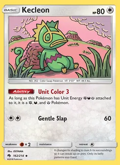 Kecleon card from Lost Thunder, number 162/214