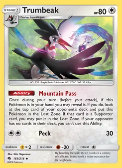 Trumbeak card from Lost Thunder, number 165/214