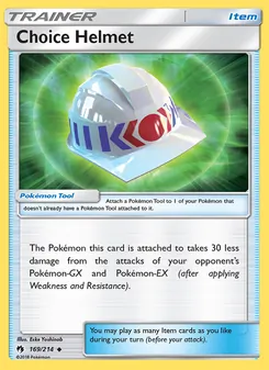 Choice Helmet card from Lost Thunder, number 169/214