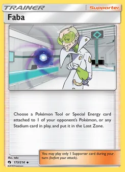 Faba card from Lost Thunder, number 173/214
