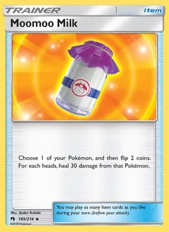 Moomoo Milk card from Lost Thunder, number 185/214