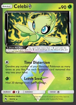 Celebi ◇ card from Lost Thunder, number 19/214