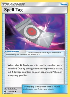 Spell Tag card from Lost Thunder, number 190/214