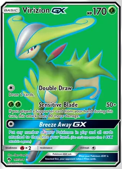 Virizion GX card from Lost Thunder, number 197/214