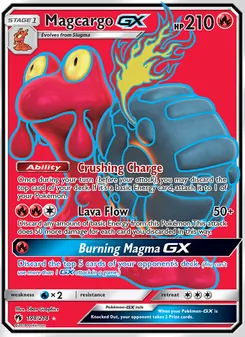 Magcargo GX card from Lost Thunder, number 198/214