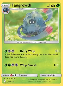 Tangrowth card from Lost Thunder, number 2/214