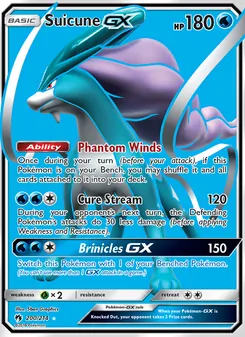 Suicune GX card from Lost Thunder, number 200/214