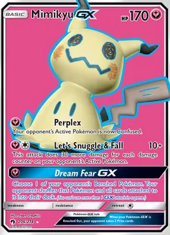 Mimikyu GX card from Lost Thunder, number 206/214