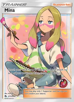 Mina card from Lost Thunder, number 211/214