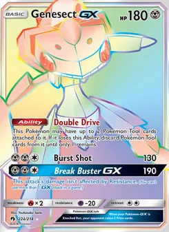 Genesect GX card from Lost Thunder, number 224/214