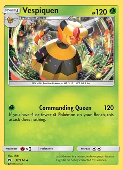 Vespiquen card from Lost Thunder, number 32/214