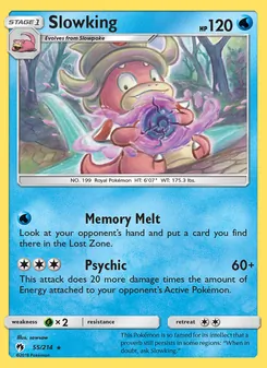 Slowking card from Lost Thunder, number 55/214