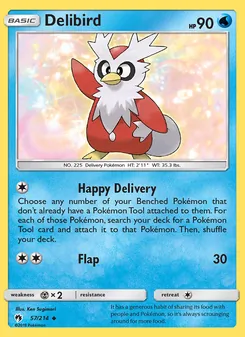 Delibird card from Lost Thunder, number 57/214