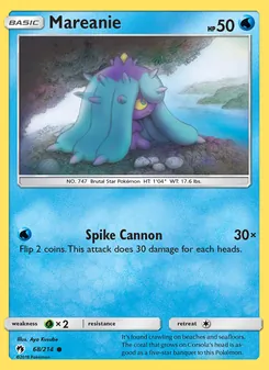 Mareanie card from Lost Thunder, number 68/214