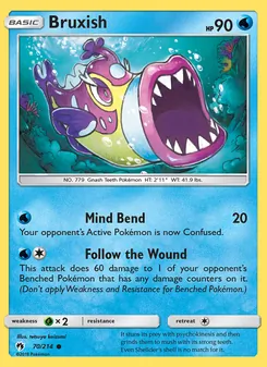Bruxish card from Lost Thunder, number 70/214