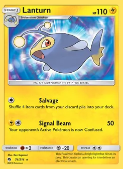 Lanturn card from Lost Thunder, number 74/214